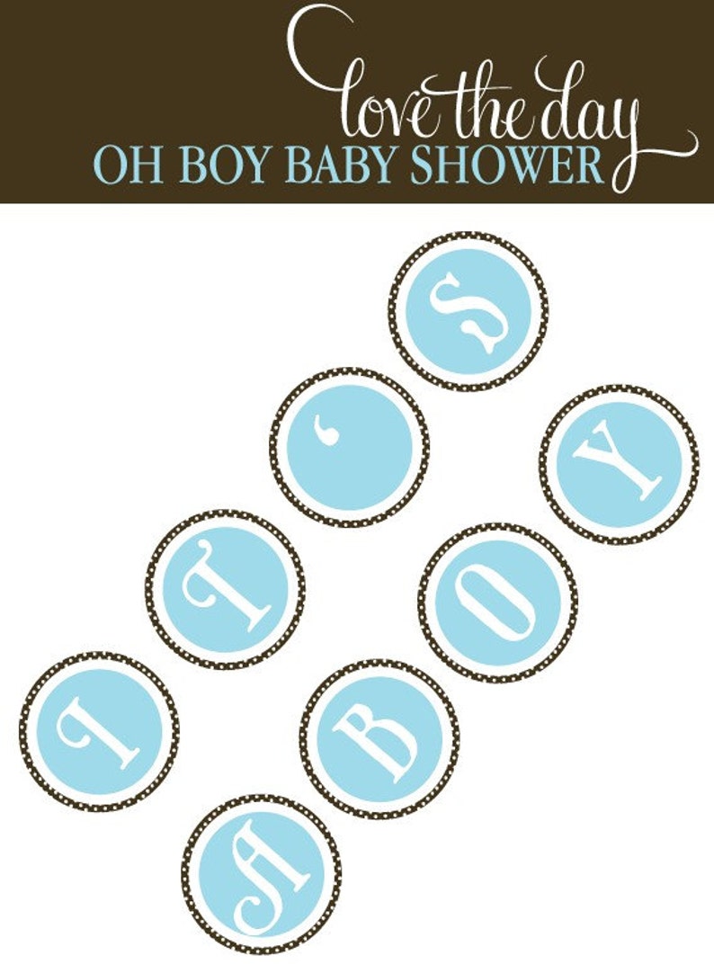 Oh Boy Baby Shower PRINTABLE It's A Boy Banner from Love The Day image 3