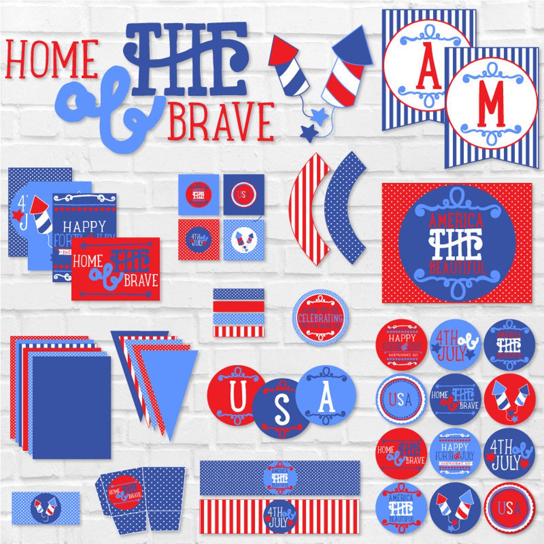 4th of July PRINTABLE Party by Love the Day - Etsy
