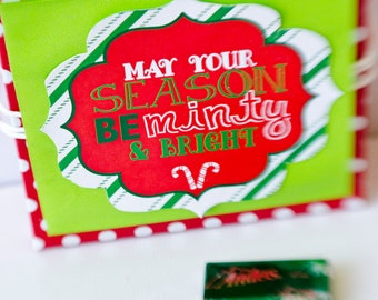 Christmas PRINTABLE Party 'May You Season Be Minty & Bright' Neighbor Gift Tags by Love The Day