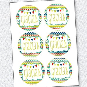 Fiesta PRINTABLE Favor Tags by Love The Day