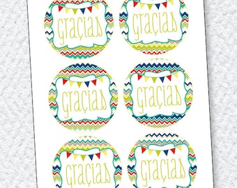 Fiesta PRINTABLE Favor Tags by Love The Day