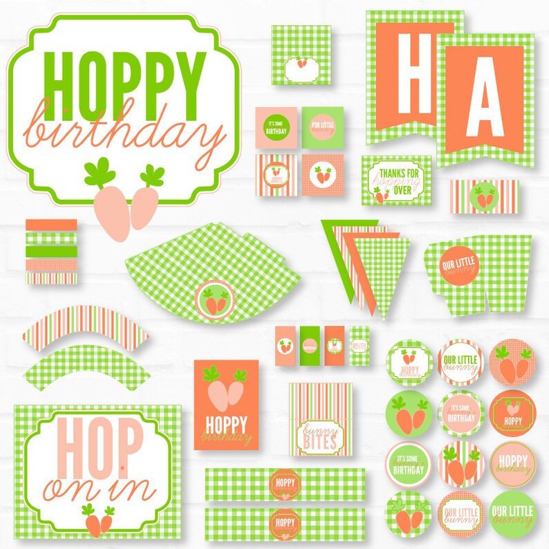 Hoppy Birthday PRINTABLE Party by Love The Day image 1