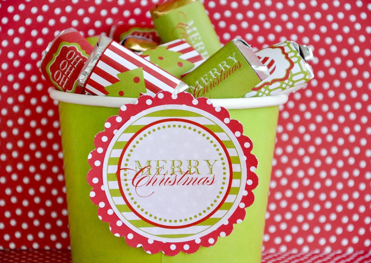 Traditional Christmas PRINTABLE Party Candy Bar Wrappers ...