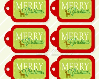 Merry Christmas PRINTABLE Gift Tags by Love The Day