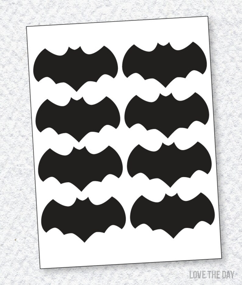 Bat Decals Halloween PRINTABLES INSTANT DOWNLOAD by Love The Day image 2