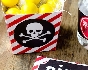 Pirate Party PRINTABLE Gift Box (INSTANT DOWNLOAD) by Love The day