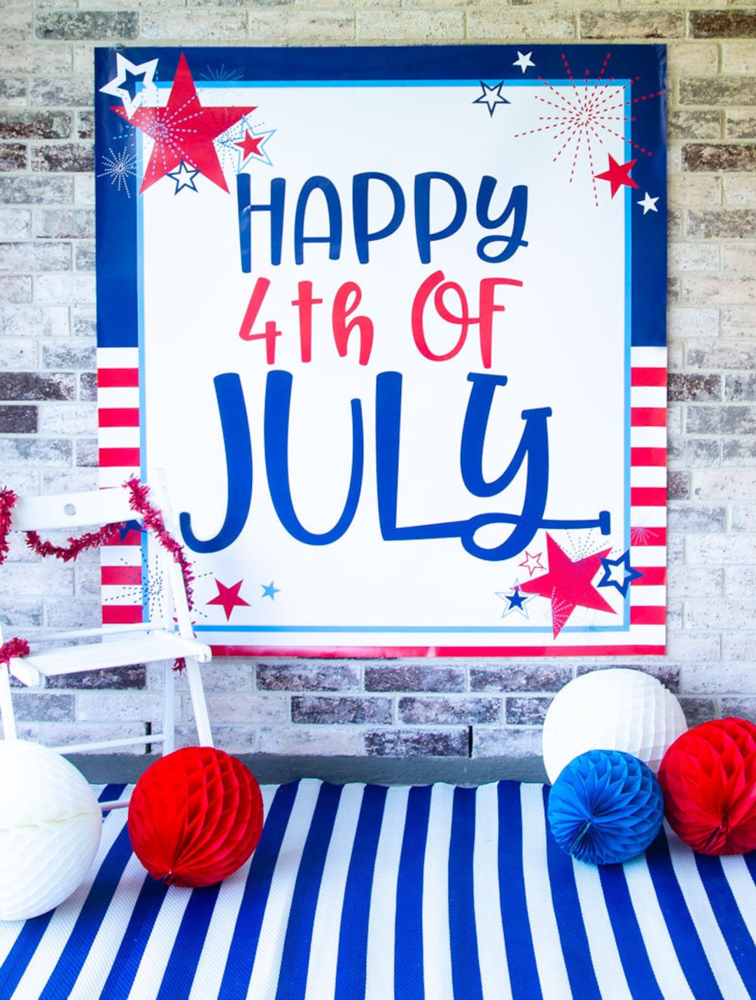 4th of July Backdrop Printable INSTANT DOWNLOAD by Love the Etsy