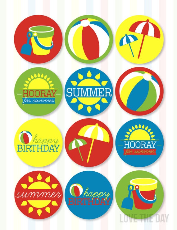 Beach Party Printables (INSTANT DOWNLOAD) by Love The Day Il_570xn