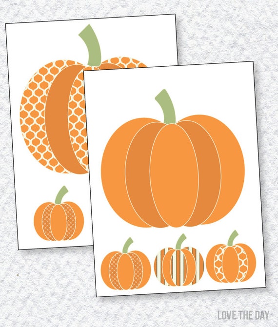 Pumpkin Decals PRINTABLES (INSTANT DOWNLOAD) by Love The Day Il_570xn