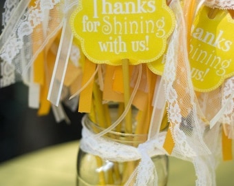 Yellow Sunshine PRINTABLE Party Favor Tags (INSTANT DOWNLOAD) from Love The Day