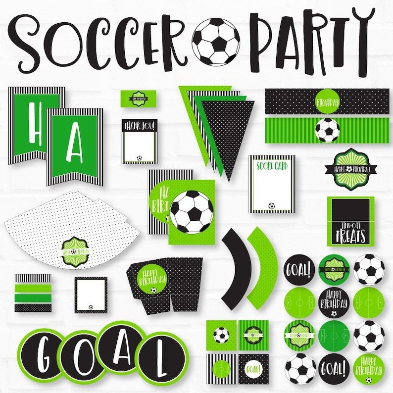 Soccer Party PRINTABLE by Love The Day image 1