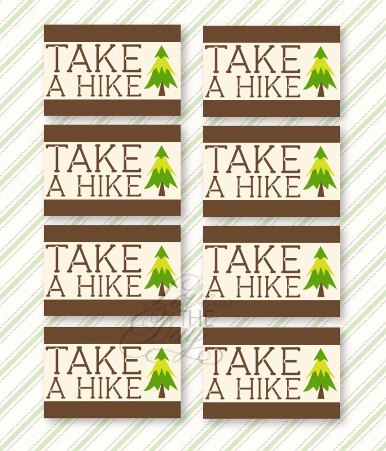 camping party printable favor tags by love the day etsy