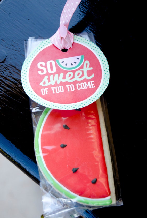 Red Watermelon Party PRINTABLE Favor Tags by Love The Day Il_570xn