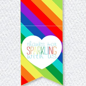 Rainbow Party PRINTABLE Favor Tags INSTANT DOWNLOAD From Love the Day ...