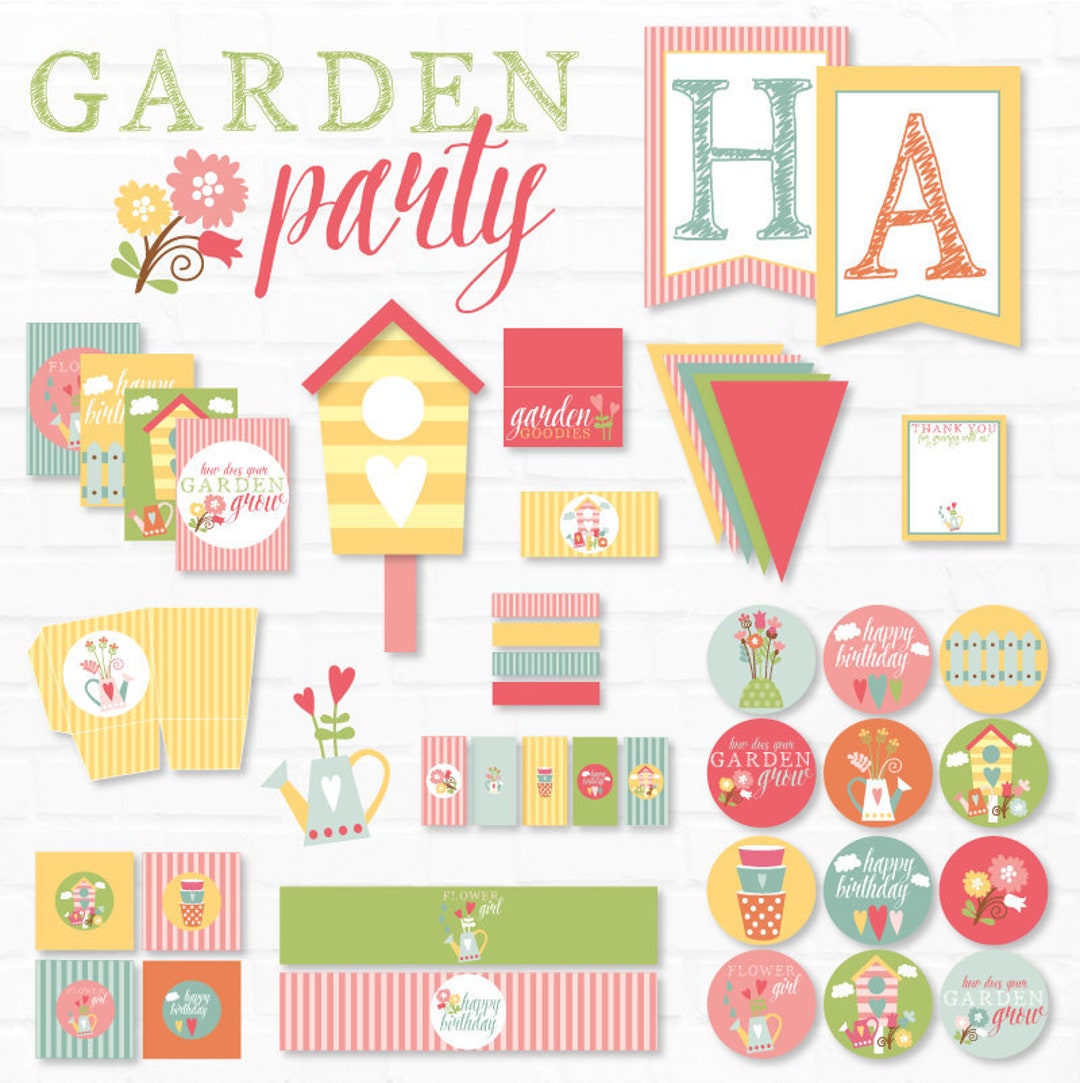 Garden Party PRINTABLES (INSTANT DOWNLOAD) by Love the Day - Etsy