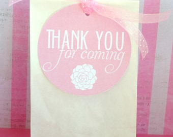 Vintage Pink Baby Shower PRINTABLE Favor Tags by Love The Day