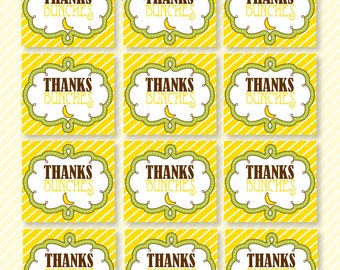 Monkey Party PRINTABLE Gift Tags (INSTANT DOWNLOAD) by Love The Day