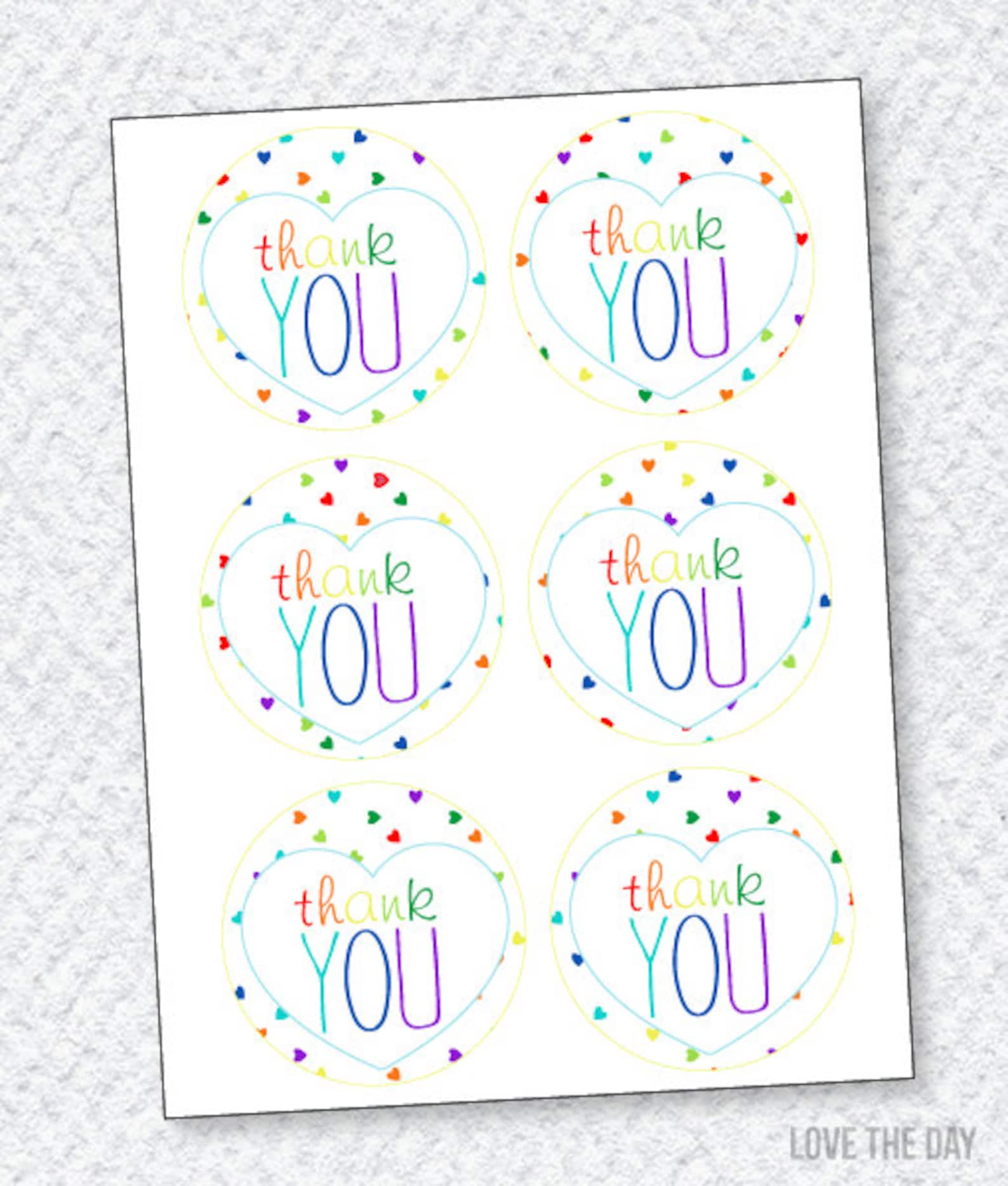 Rainbow Party PRINTABLE Birthday Favor Tags (INSTANT DOWNLOAD) From ...