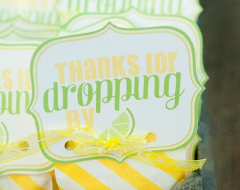 Pucker Up Lemon Bridal Shower PRINTABLE Favor Tag by Love The Day