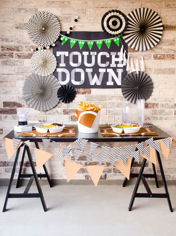 Touchdown Football Party Backdrop (INSTANT DOWNLOAD) by Lindi Haws of Love The Day Il_570xn