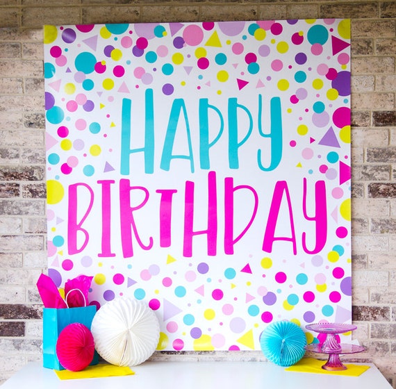 Happy Birthday Backdrop (INSTANT DOWNLOAD) Printable by Lindi Haws of Love The Day Il_570xn