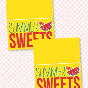 Summer Picnic Party PRINTABLE Fold Over Tags INSTANT DOWNLOAD by Love The Day image 2