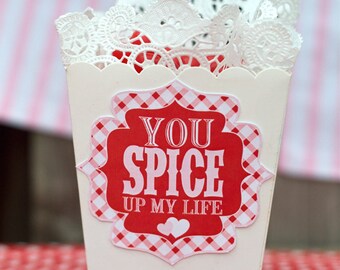 You Spice Up My Life Valentine Idea and PRINTABLE (INSTANT DOWNLOAD) by Love The Day