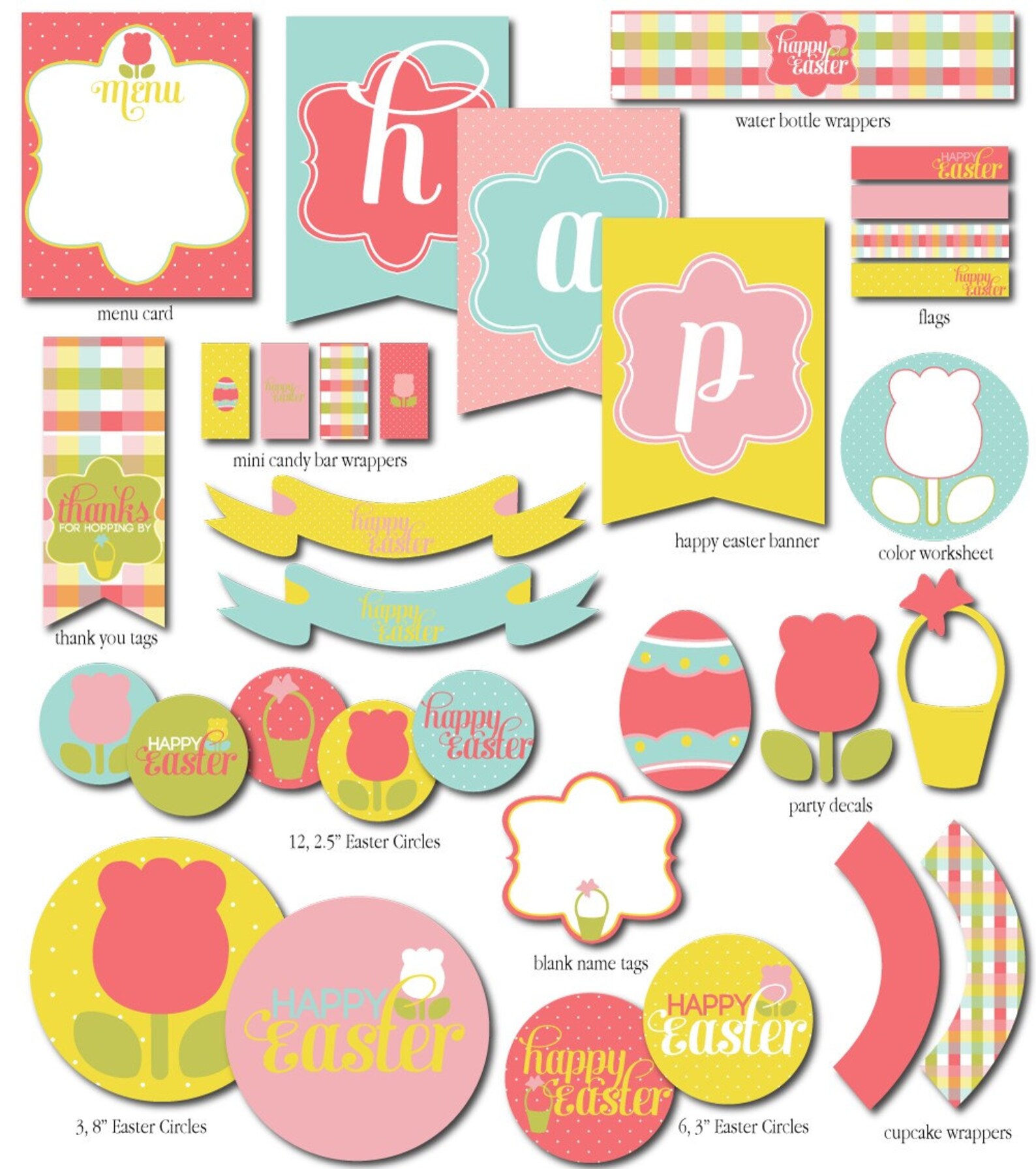 Easter Printable Holiday Party INSTANT DOWNLOAD by Love the - Etsy