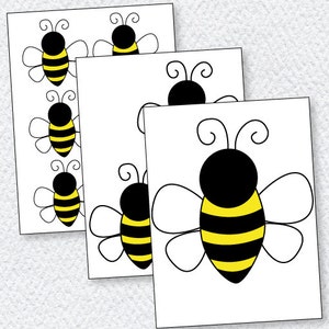 Bee Party PRINTABLE Bee Decals INSTANT DOWNLOAD by Love The Day image 1