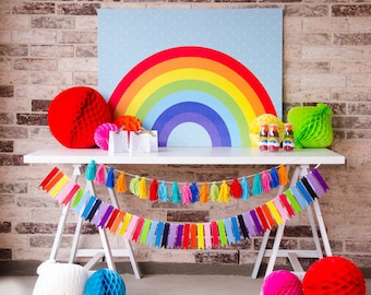 Rainbow Party Backdrop (INSTANT DOWNLOAD) Printable by LIndi Haws of Love The Day