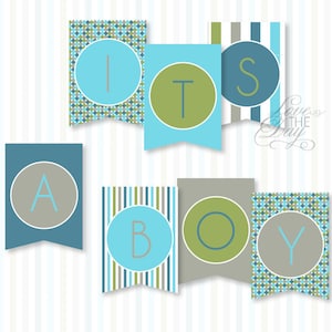 Ready To Pop Baby Shower PRINTABLE It's A Boy Banner INSTANT DOWNLOAD from Love The Day image 2