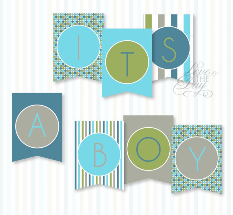 Ready To Pop Baby Shower PRINTABLE It's A Boy Banner INSTANT DOWNLOAD from Love The Day image 2