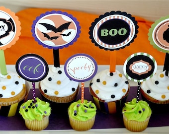 Bright Halloween PRINTABLE Party (INSTANT DOWNLOAD) by Love The Day