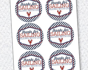 Nautical Baby Shower PRINTABLE  Favor Tags (INSTANT DOWNLOAD) by Love The Day