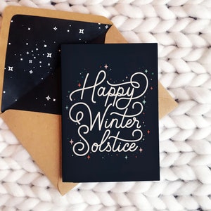 Winter Solstice Card Navy