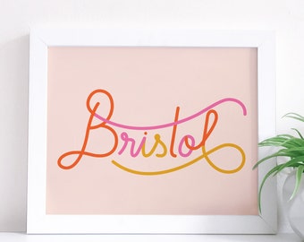 Bristol Calligraphy Print