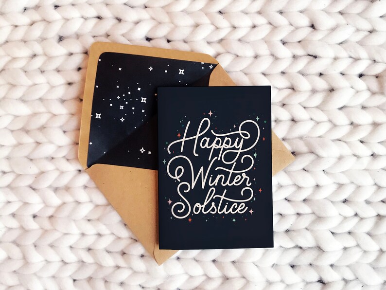 Winter Solstice Card Navy