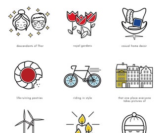 Illustrated Guide to Copenhagen Print