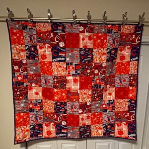 Clemson Tigers Quilt – Handgjord lapptäcke, dekoration till studenthemmet