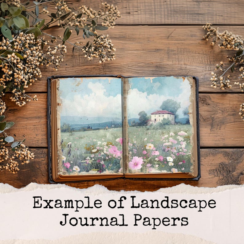 French Countryside Junk Journal Kit – Lavender & Wildflower Ephemera ...