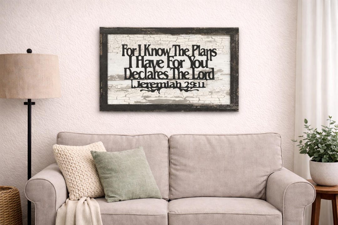 Jeremiah 29.11 Wall Art | Christian Bible Verse Sign | Rustic Farmhouse ...