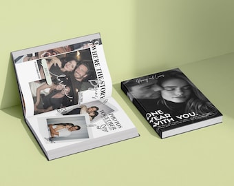 Couple Photo Book Canva Template | Anniversary Gift for Him or Her | Personalized Scrapbook Album | Wedding, Engagement & Romantic Keepsake