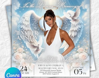 Memorial Funeral Announcement Flyer | Women Memorial Flyer | Funeral Program | Rest In Peace Flyer, Celebration of Life Flyer, Funeral flyer