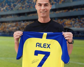 Personalized Cristiano Ronaldo Cr7 Soccer Portrait with Ronaldo signature ,Ronaldo Graduation Gift, Birthday Gift, Soccer Gift, Ronaldo Gift