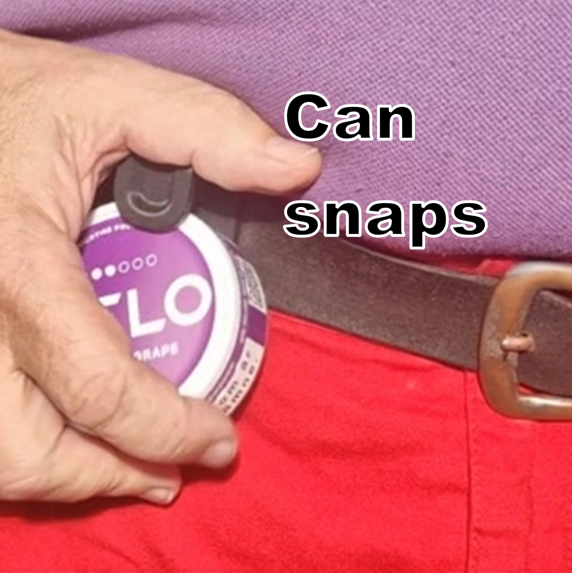 Snus Dip Can Holder Belt Clip, All Brands Nicotine Pouch Carry Case, Quick Release Snap Fit Holster, One Hand Operated Dip Pouch Caddy
