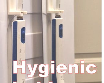 Wall Mounted Electric Toothbrush Holder, Ventilated Drying Stand, Adhesive Oral B Brush Dock, Hygienic Single Bathroom Organizer