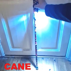 Luz de bastón a presión, lámpara de bastón plegable, linterna grande ajustable, luces para personal de apoyo, luces de señalización de seguridad, ayuda para la orientación nocturna