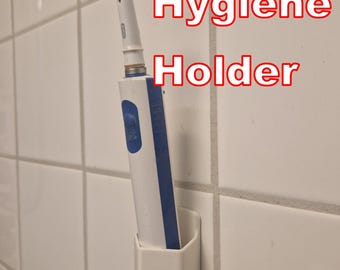 Wall Mounted Electric Toothbrush Holder, 3D Printed Oral B Toothbrush Stand, Adhesive Drill Free Bathroom Storage, Hygienic Brush Dock