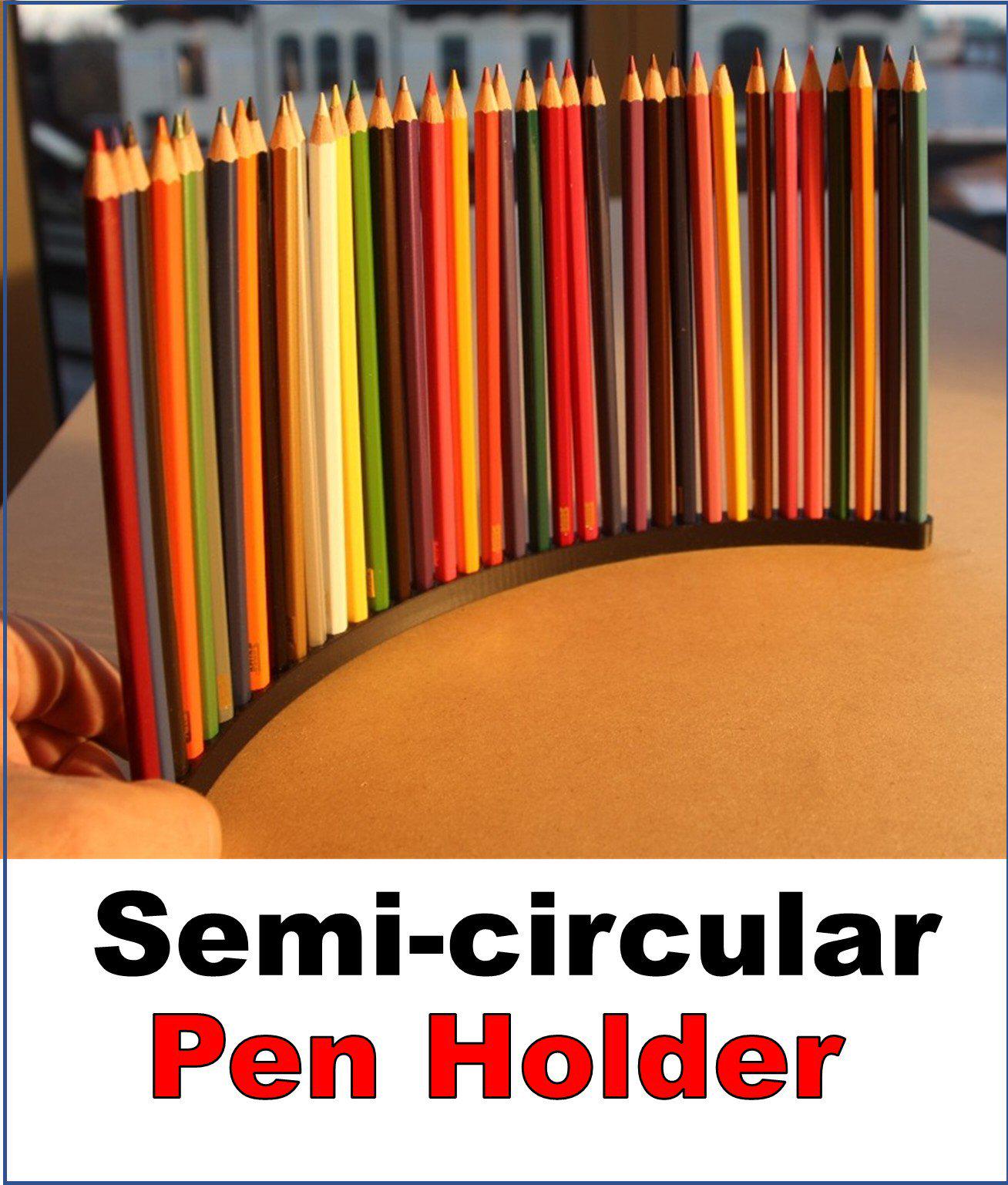 Colored Pencil Holder Arc, 3D Printed Desk Organizer, Pencil Stand for ...