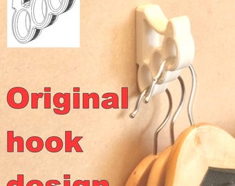 Floating Wall Hook Invisible Mount, Hidden Screw Coat Hanger, Modern Minimal Storage Solution, Hidden Screws Wall Hook, Coat & Bag Holder